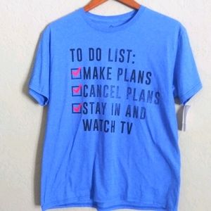 T-Shirt Blue  To Do List SZ Large